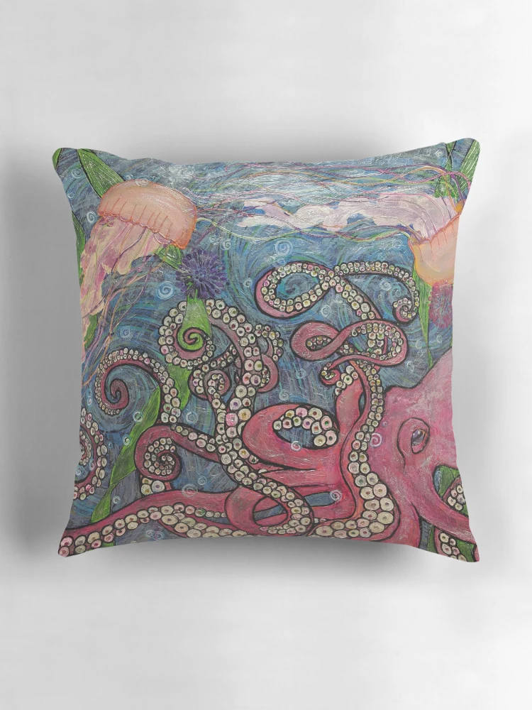Thumbnail 3 of 4, Pillow, Octopus designed and sold by Rabbitwhole.