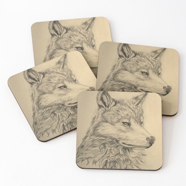 Item preview, Lone Wolf drawing in sepia  Classic designed and sold by AlbaMante.