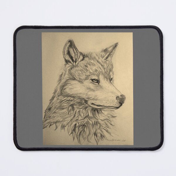 Item preview, Lone Wolf drawing in sepia Classic designed and sold by AlbaMante.