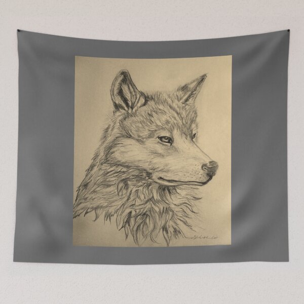 Item preview, Lone Wolf drawing in sepia  Classic designed and sold by AlbaMante.