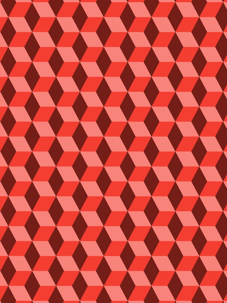 Thumbnail 5 of 5, iPhone Case, Red Cubes Geometric Pattern designed and sold by interstellar654.