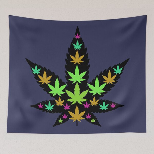 Item preview, Trippy Leaf - Weed leaf design designed and sold by CabbageNClouds.