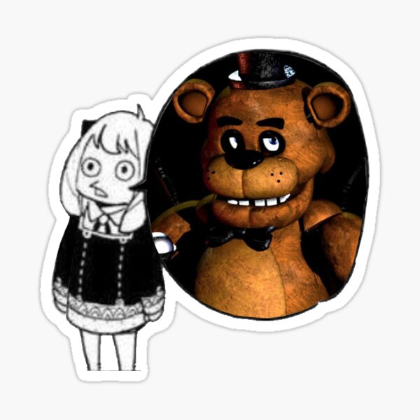 Golden Freddy Fazbear Matte Vinyl Sticker handdrawn 