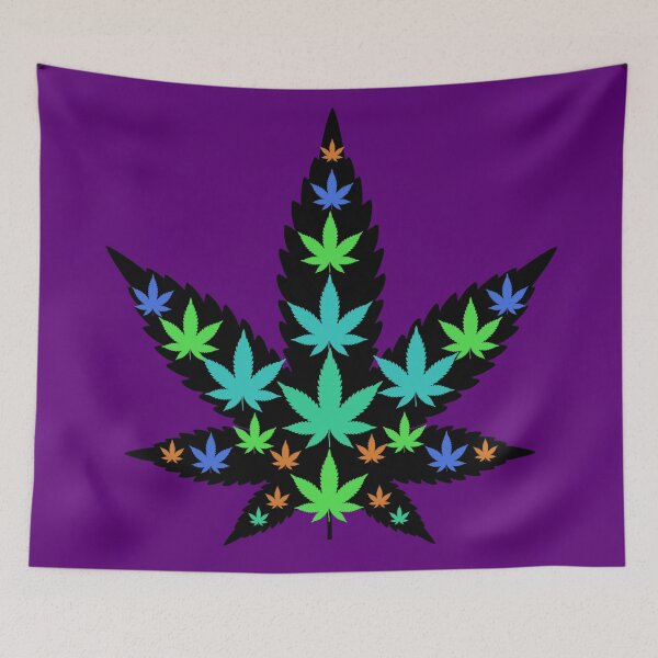 Item preview, Trippy Leaf 2 - Weed leaf design designed and sold by CabbageNClouds.