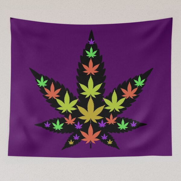 Item preview, Trippy Leaf tropical - Weed leaf design designed and sold by CabbageNClouds.