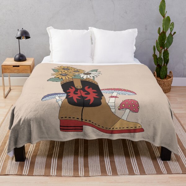 Item preview, Floral Cowboy Boot And Growing Mushrooom designed and sold by bolimj.