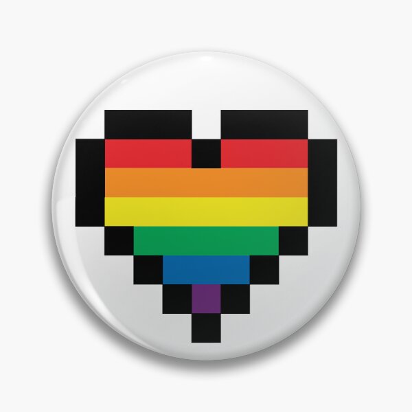 Item preview, LGBT pixel heart - no shadow  designed and sold by monkeysoup.