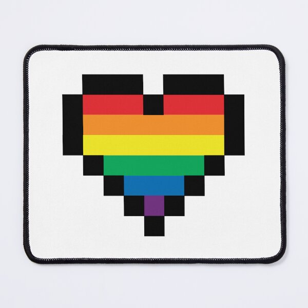 Item preview, LGBT pixel heart - no shadow  designed and sold by monkeysoup.