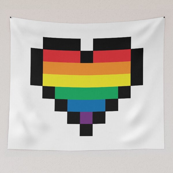 Item preview, LGBT pixel heart - no shadow  designed and sold by monkeysoup.