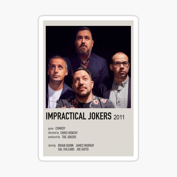 impractical jokers tv card Sticker