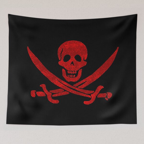 Item preview, Calico Jack Rackham Pirate Flag Red designed and sold by ZomboniJobroni.