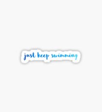 Just Keep Swimming Watercolor Sticker