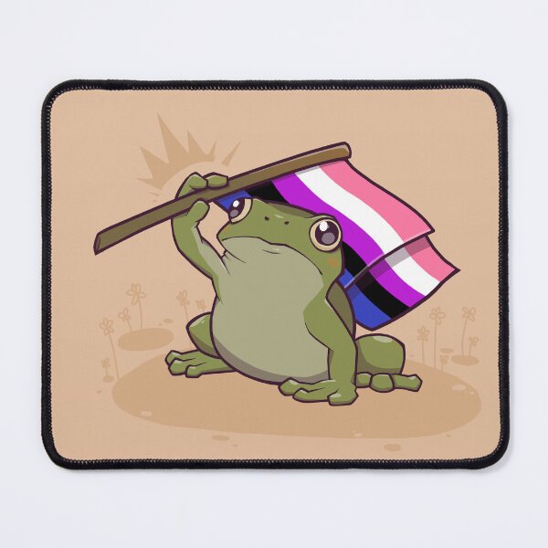 Item preview, Genderfluid Pride Flag-Holding Frog designed and sold by saltuurn.