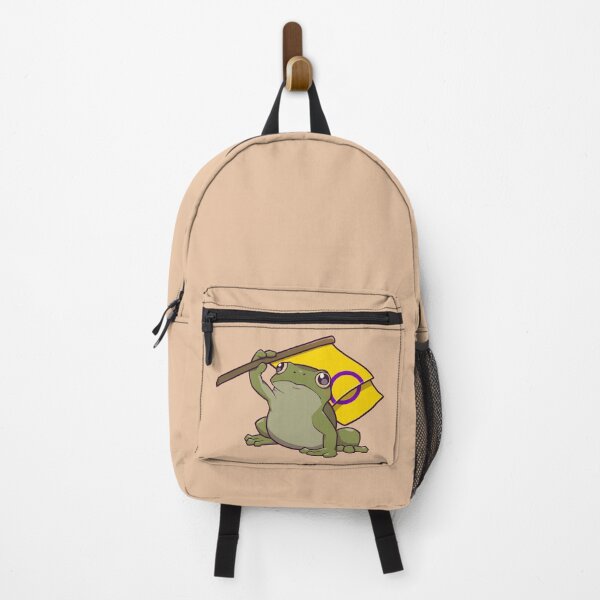 Item preview, Intersex Pride Flag-Holding Frog designed and sold by saltuurn.