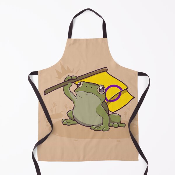 Item preview, Intersex Pride Flag-Holding Frog designed and sold by saltuurn.