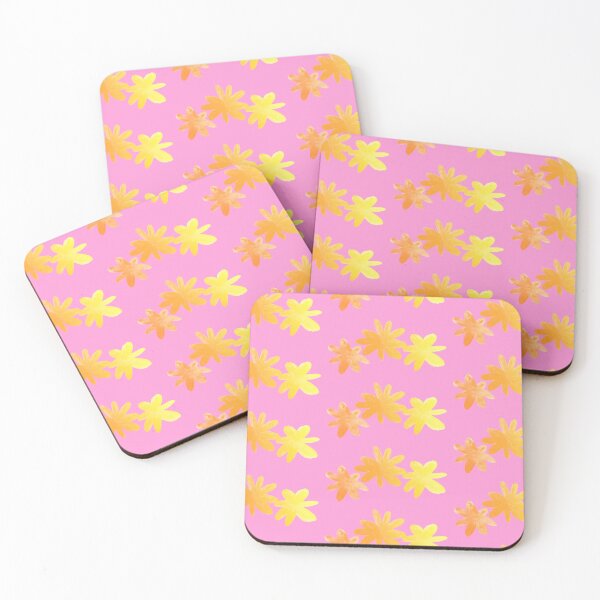 Item preview, abstract flowers | pink and gold art floral  designed and sold by lausn.
