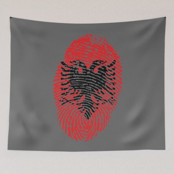 Item preview, Albanian fingerprint flag Classic designed and sold by DevonHand.