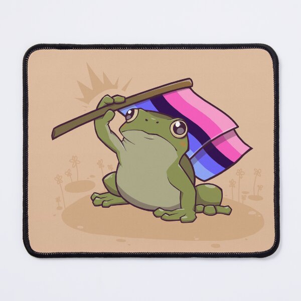 Item preview, Omnisexual Pride Flag-Holding Frog designed and sold by saltuurn.