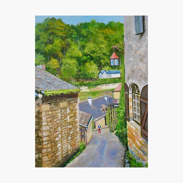 Item preview, Steep street in a French Village designed and sold by Dai Wynn Fine Art.