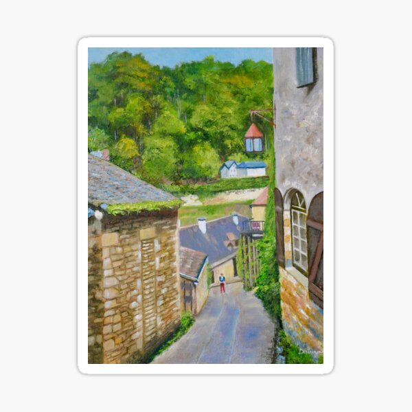 Item preview, Steep street in a French Village designed and sold by Dai Wynn Fine Art.