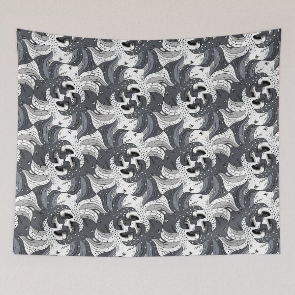 Item preview, Fantasy Flying Dragon Tessellation Pattern designed and sold by mrhighsky.