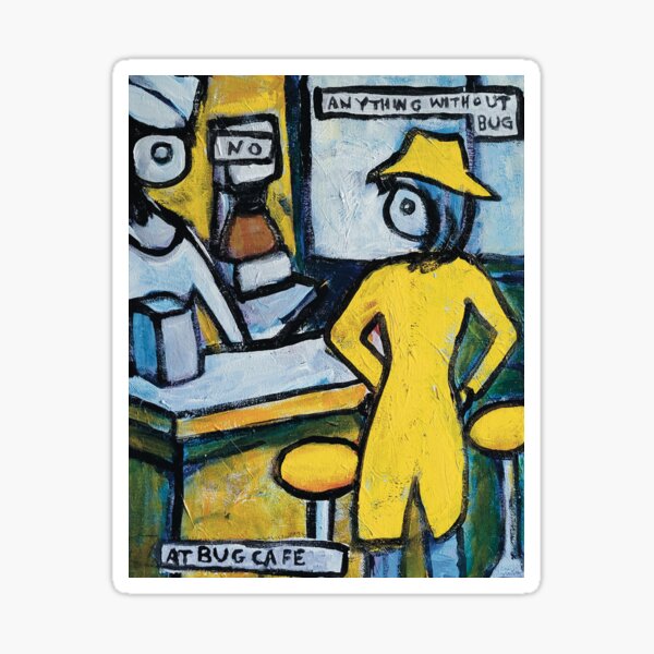 At Cafe Bug Sticker