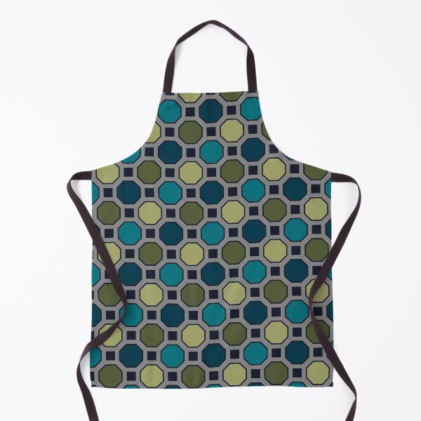 Aperçu de l'œuvre Hexagons and squares in green and blue créée et vendue par FGCART.