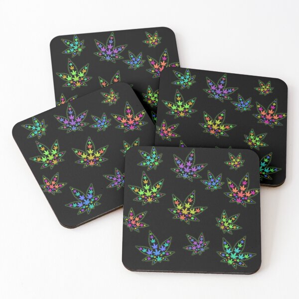 Item preview, Trippy Leaves pattern - Weed leaf design designed and sold by CabbageNClouds.