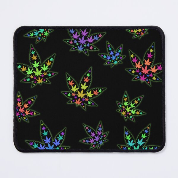 Item preview, Trippy Leaves pattern - Weed leaf design designed and sold by CabbageNClouds.