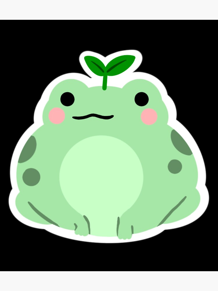 Thumbnail 3 of 3, Sticker, Kawaii Chub Leaf Frog designed and sold by KmsGrace.