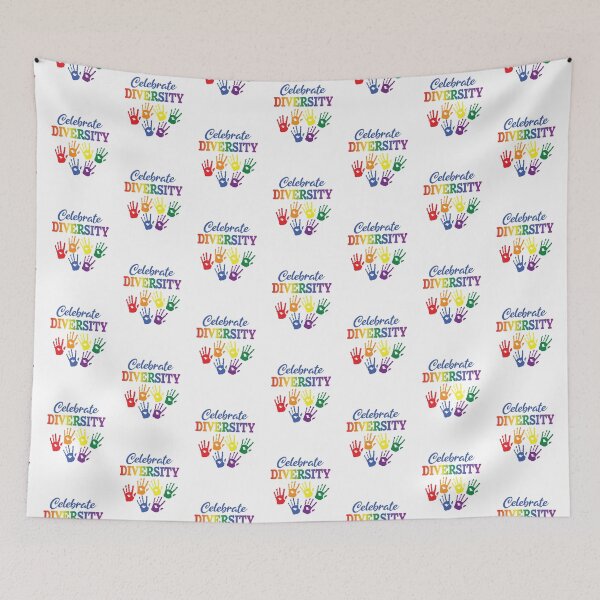 Item preview, 'Celebrate Diversity' (White) designed and sold by The Button Gal.