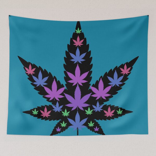 Item preview, Trippy Leaf Purple haze - Weed leaf design designed and sold by CabbageNClouds.