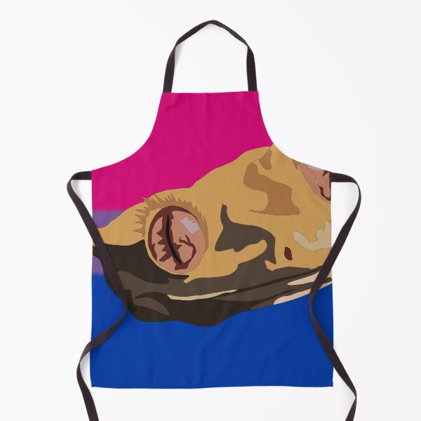 Aperçu de l'œuvre Bisexual flag behind a crested gecko créée et vendue par LeahcarsArt.