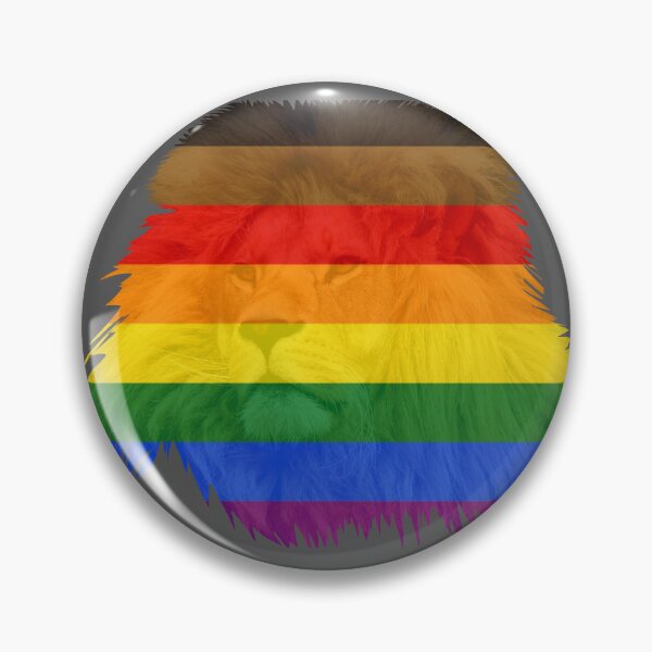 Item preview, Lion with Pride flag overlay, Pride 2022 designed and sold by 1DaisyChainLane.