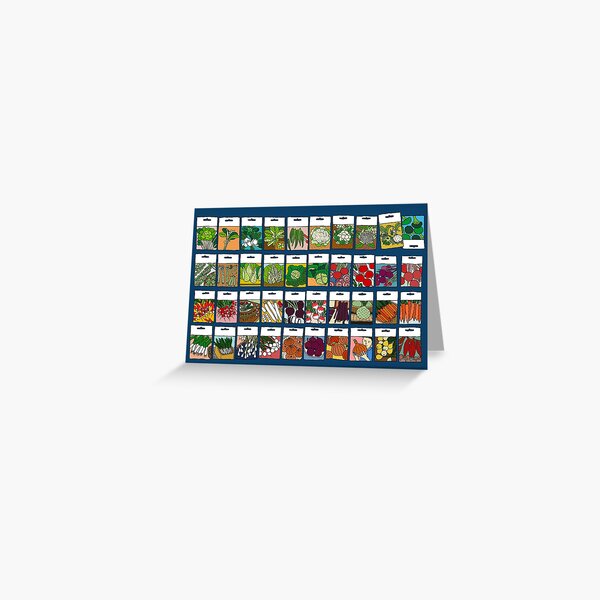 Vegetable seeds pattern Greeting Card