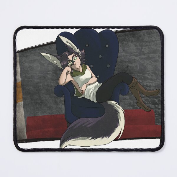 Item preview, Sly wolfgirl sitting on a throne designed and sold by Kristoffersson.