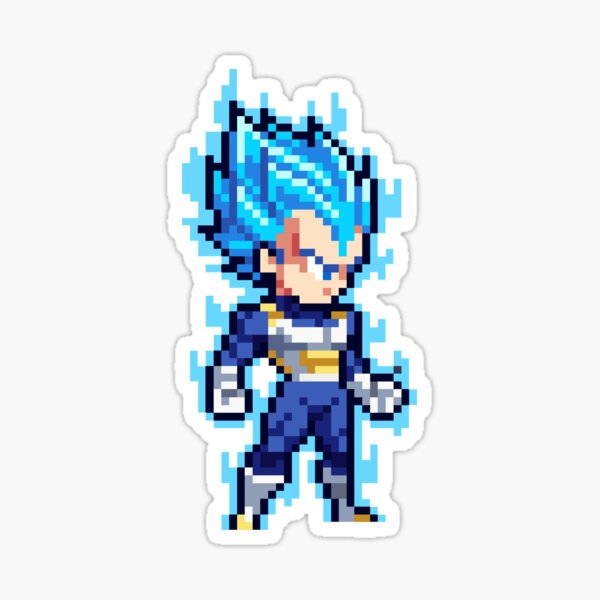 Super Saiyan Blue Vegeta Pixel Art Dragon Ball Clipar 9137