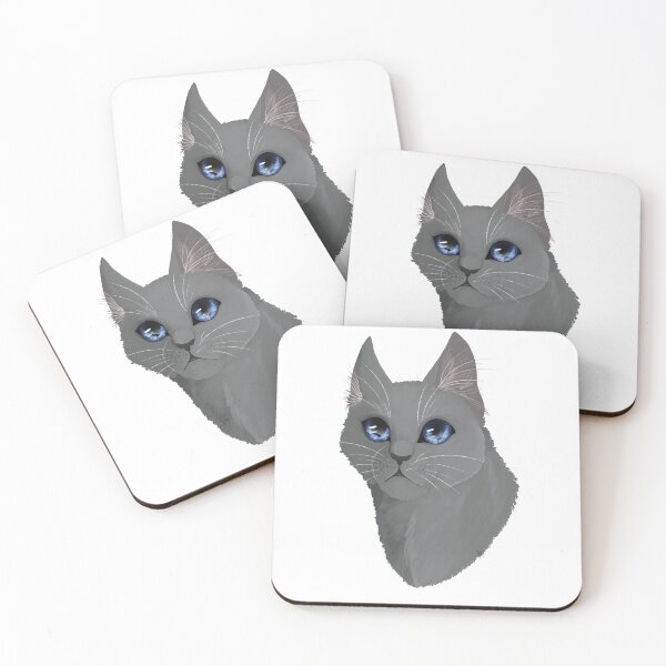Item preview, Grey cat with big blue eyes designed and sold by Kristoffersson.