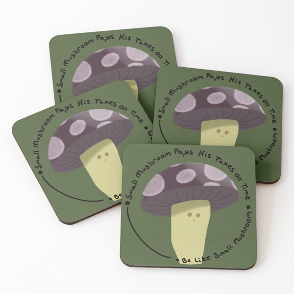 Item preview, Small Mushroom Pays His Taxes On Time designed and sold by O1RSH.
