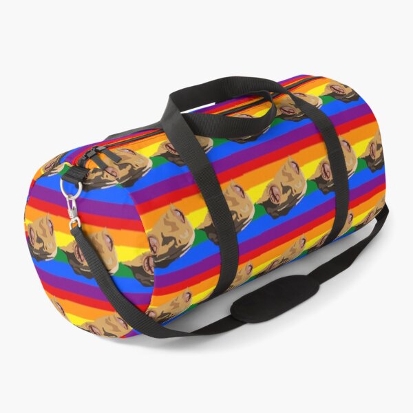 Item preview, Rainbow pride flag behind a crested gecko face designed and sold by LeahcarsArt.