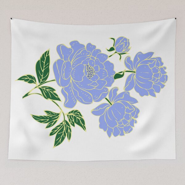 Item preview, Blue Peonies designed and sold by HeadRubble.