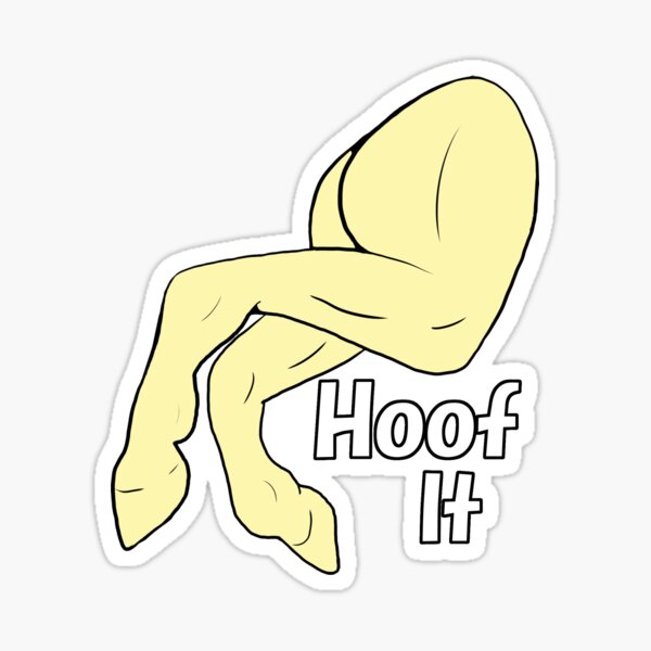 Shy Hoof It Sticker