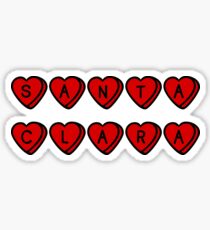 Santa Clara Hearts Sticker