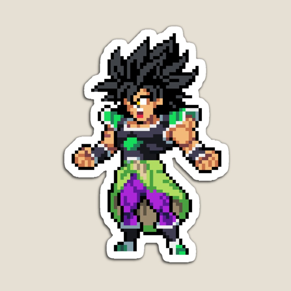 Broly Super Saiyan 5 HQ Pixel Edition Sticker for Sale by adventfan