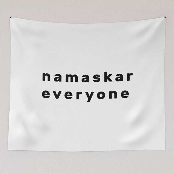 Artikelvorschau, namaskar everyone - Black entworfen und verkauft von Parag's Travel Shop.
