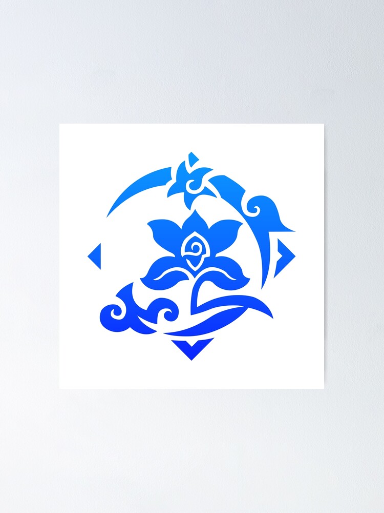 Imagen 1 de 3, Póster con la obra Genshin Impact Yelan Emblem, diseñada y vendida por GachaSlave.