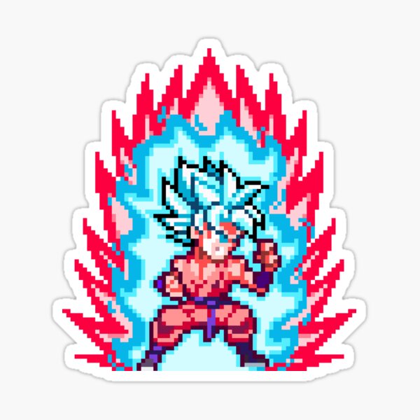 Goku Super Saiyan Blue Kk Pixel Edition Sticker For Sale By Adventfan Redbubble 2696