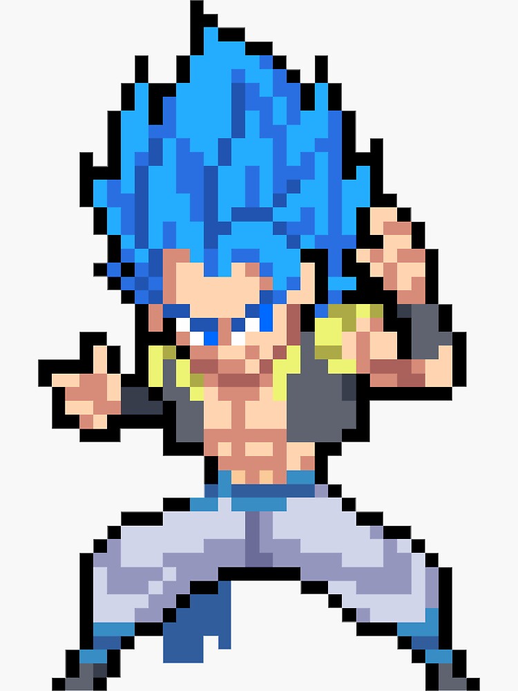 Gogeta Super Saiyan Blue Hq Pixel Edition Sticker For Sale By Adventfan Redbubble 7804