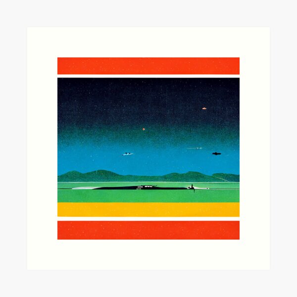 Technicolor Glaser Style Futurist Airport Art Print