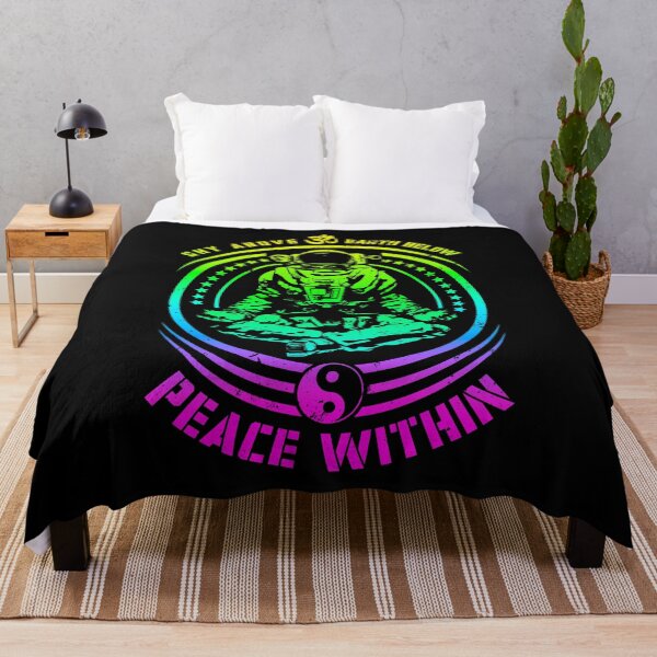 Item preview, Sky Above Earth Below Peace Within Yoga Astronaut Zen Om designed and sold by GrandeDuc.